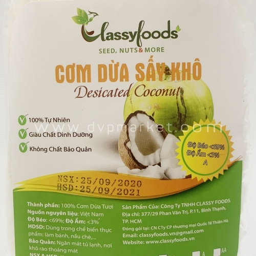 Classy - Cơm dừa sợi sấy khô 500g