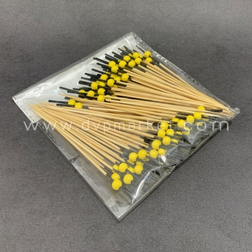 Cây ghim décor - Tre - Hạt tròn nhỏ - Vàng, đỏ - Gói (100 cái)