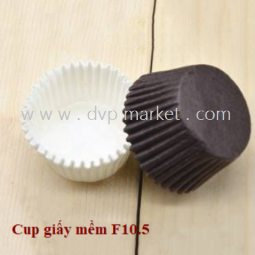 Cốc cupcake mềm F ( Trắng. Nâu)