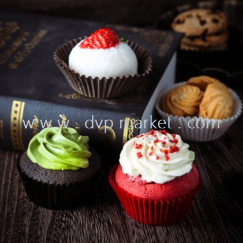 Cốc cupcake mềm F12 ( Trắng, Nâu)