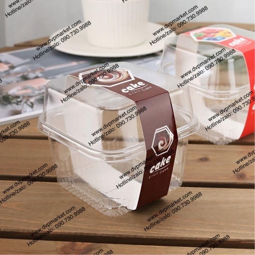 Hộp nhựa mousse vuông 7x7x7.5 XY585 (100c kèm nắp)