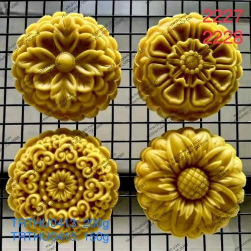 Khuôn nhấn TT lò xo 150g 4 mặt Tròn Hoa 2228