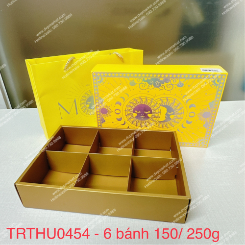 Set 05 bộ túi hộp TT 6 bánh 150-250g Nhật Nguyệt 6B Nhỏ 2023