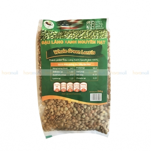 Đậu lăng xanh nguyên hạt 250g