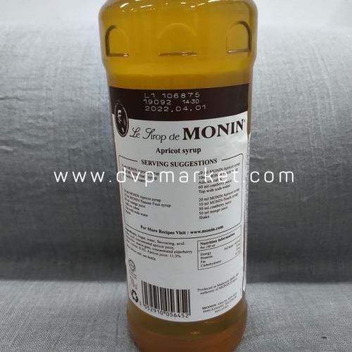 Syrup Monin Apricot 700ml - Quả mơ
