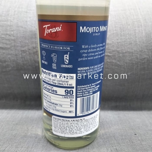 Syrup Torani Mojito Mint 750Ml - Bạc hà trắng