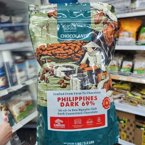 Puratos - Socola nút đen Asia dark 69% (1kg)