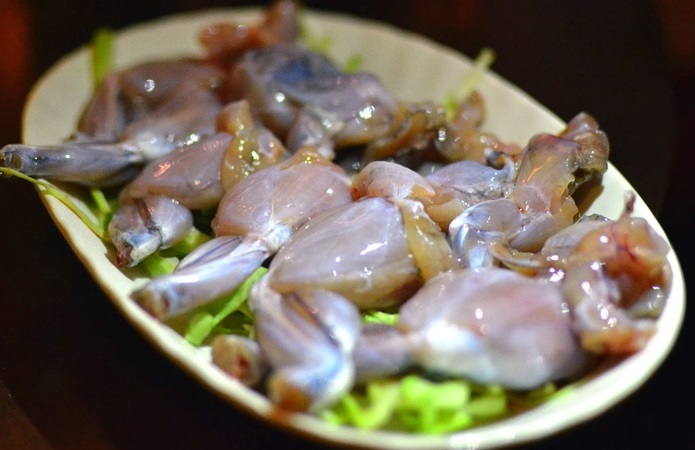 Thịt ếch sau khi sơ chế