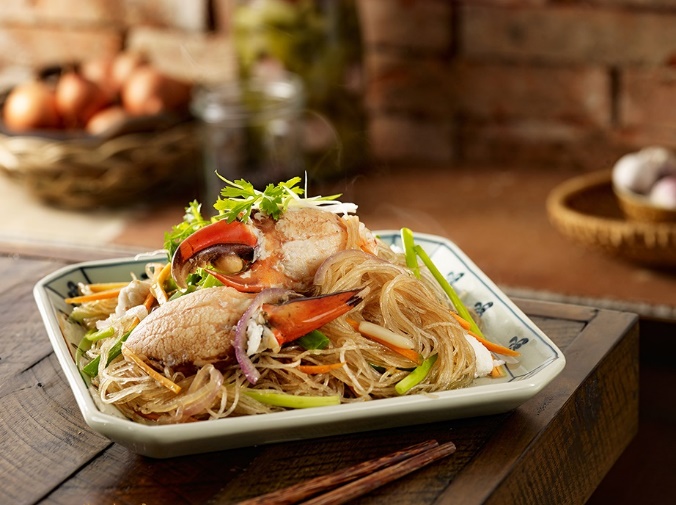 miến mềm dai ăn kèm thịt cua thanh mát 