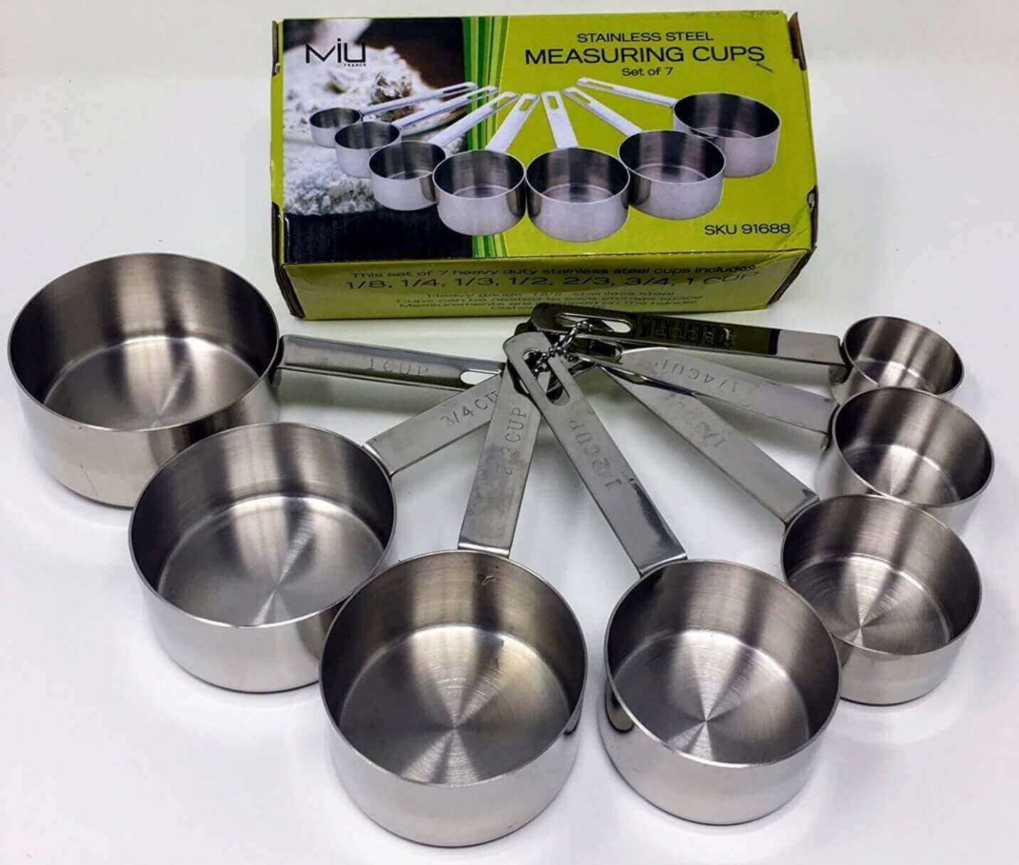 Trọn bộ cup đong làm bánh inox