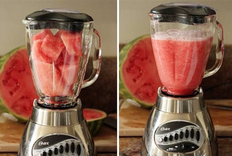 Xay hỗn hợp dưa hấu và sữa chua
